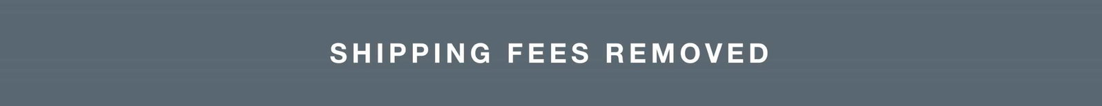 shipping fees removed