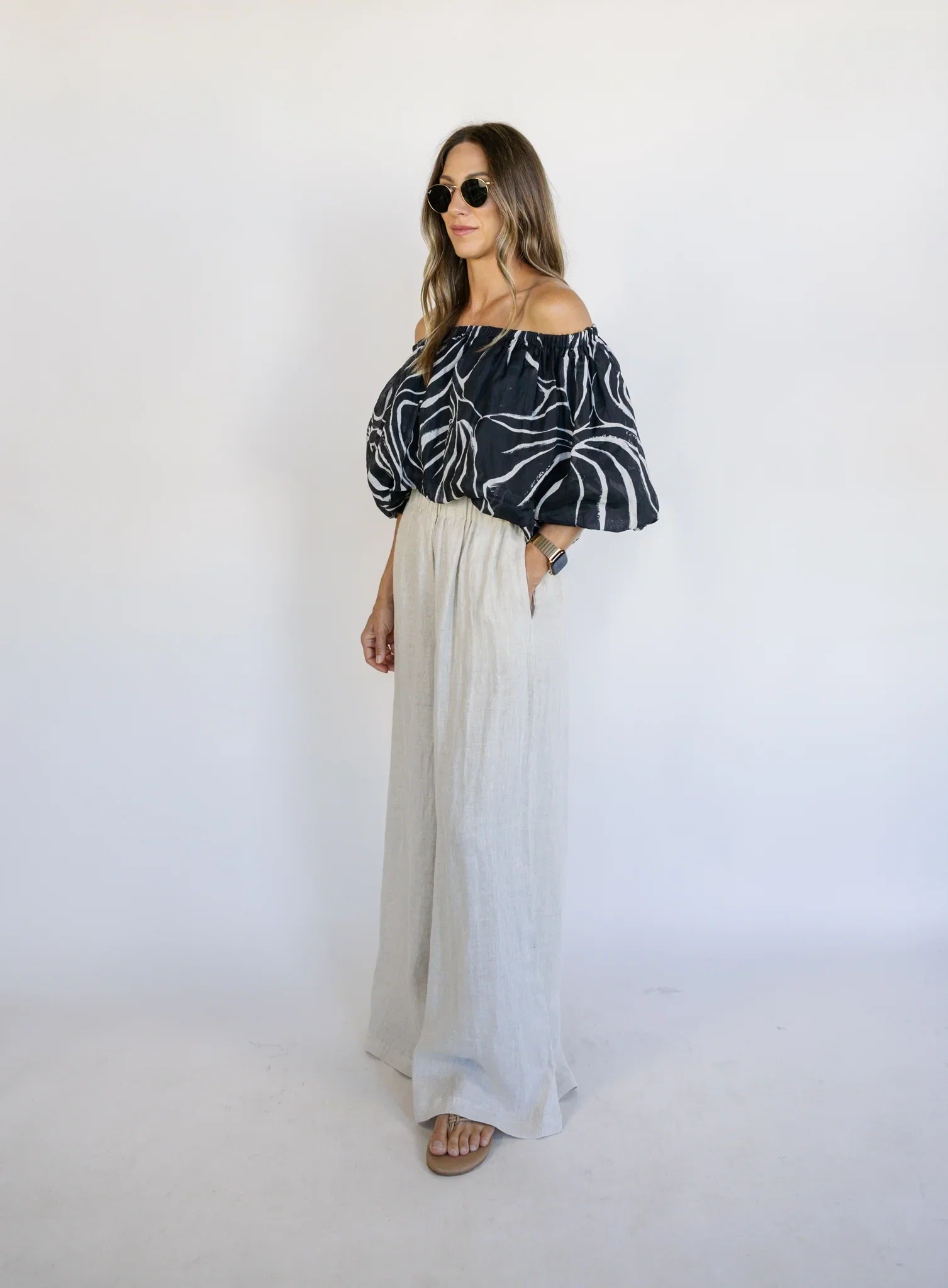 Gavin Linen Wide Leg Pants