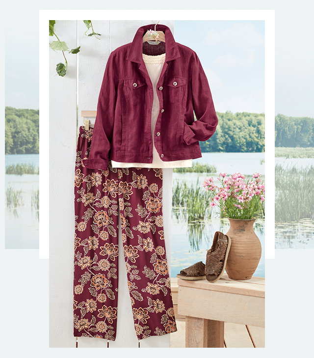 Journeys Lightweight Washable Linen Jacket outfit