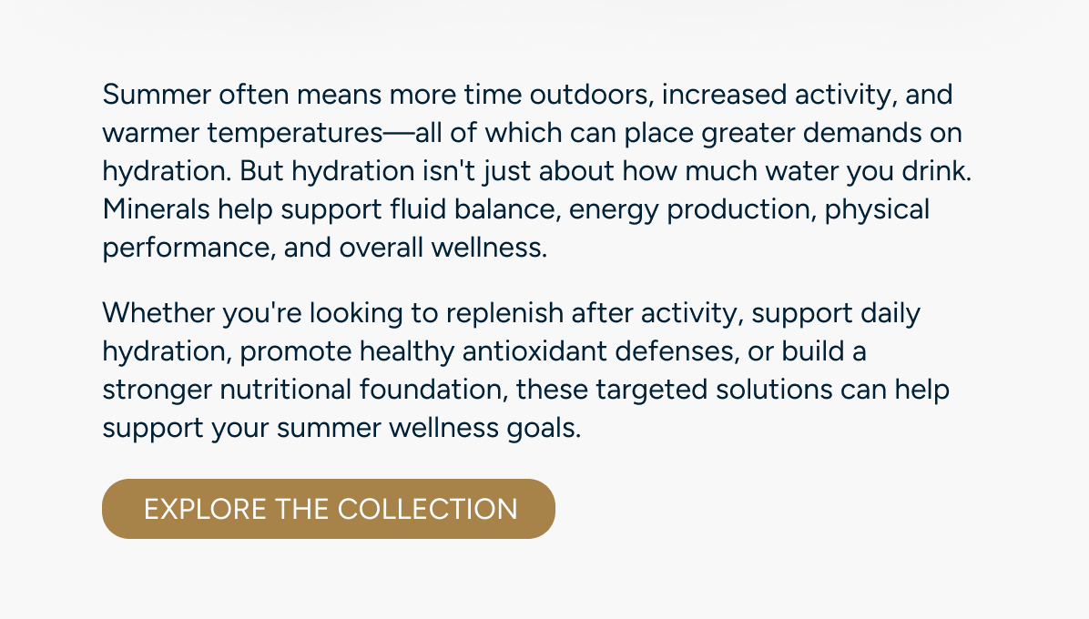 Support hydration with essential minerals