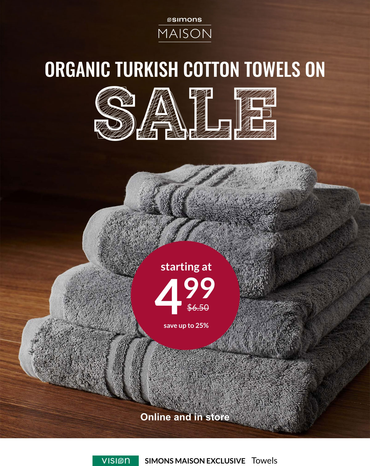 Simons Maison. Organic turkish cotton towles on sale