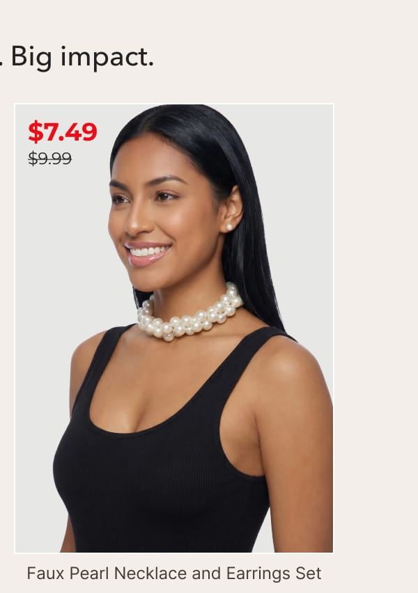 Shop Faux Pearl Necklace and Earrings Set
