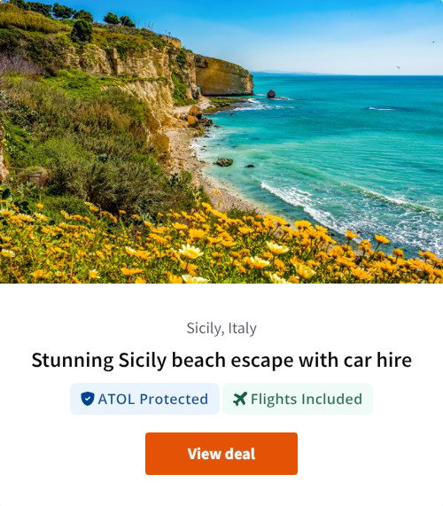 Stunning Sicily beach escape with car hire