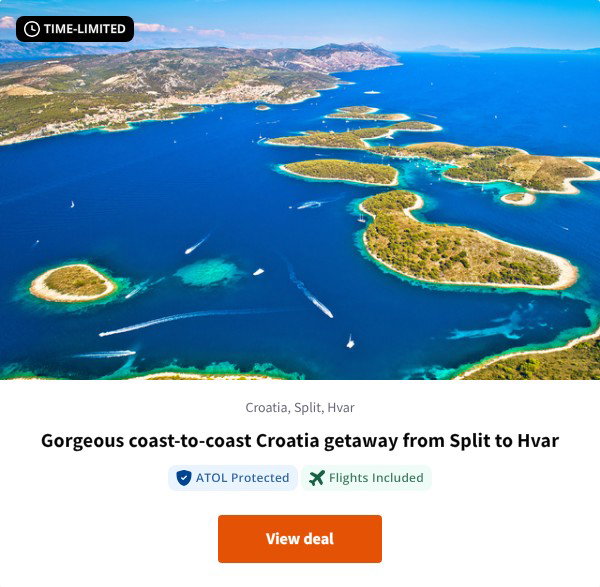 Gorgeous coast-to-coast Croatia getaway from Split to Hvar