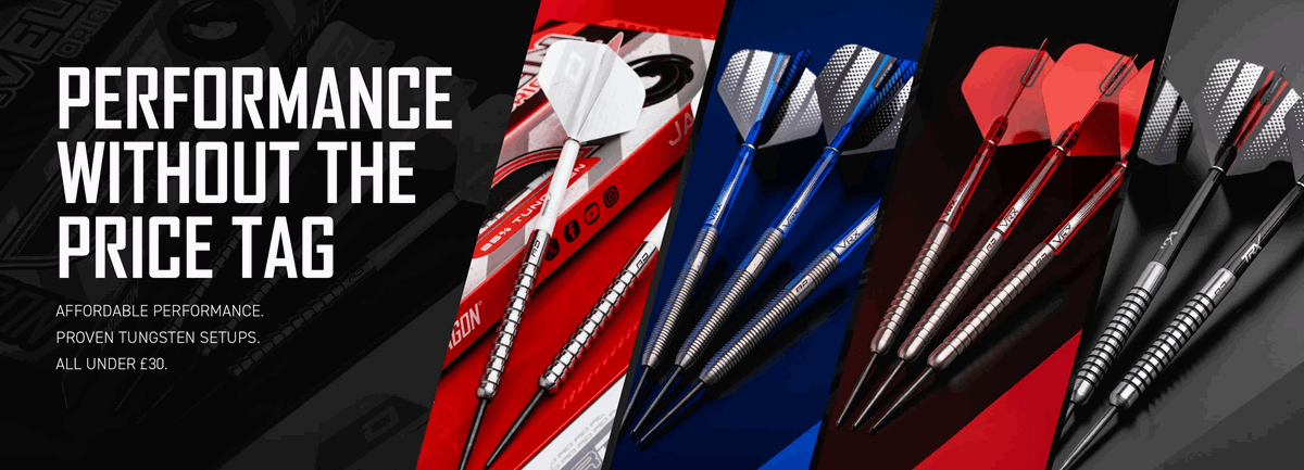 Red Dragon Darts Under £30. Affordable performance, proven tungsten setups.