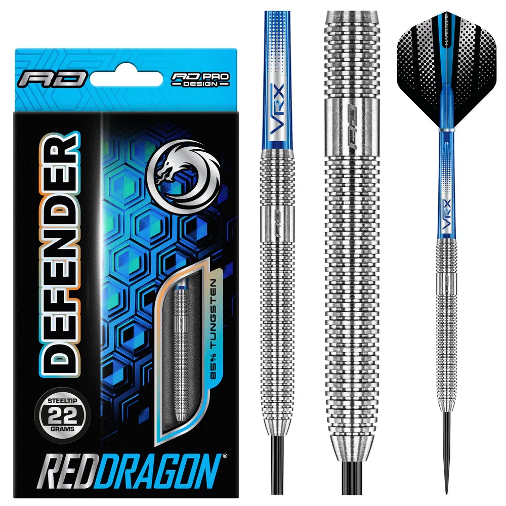 Red Dragon Defenders darts, blue barrels, £29.99