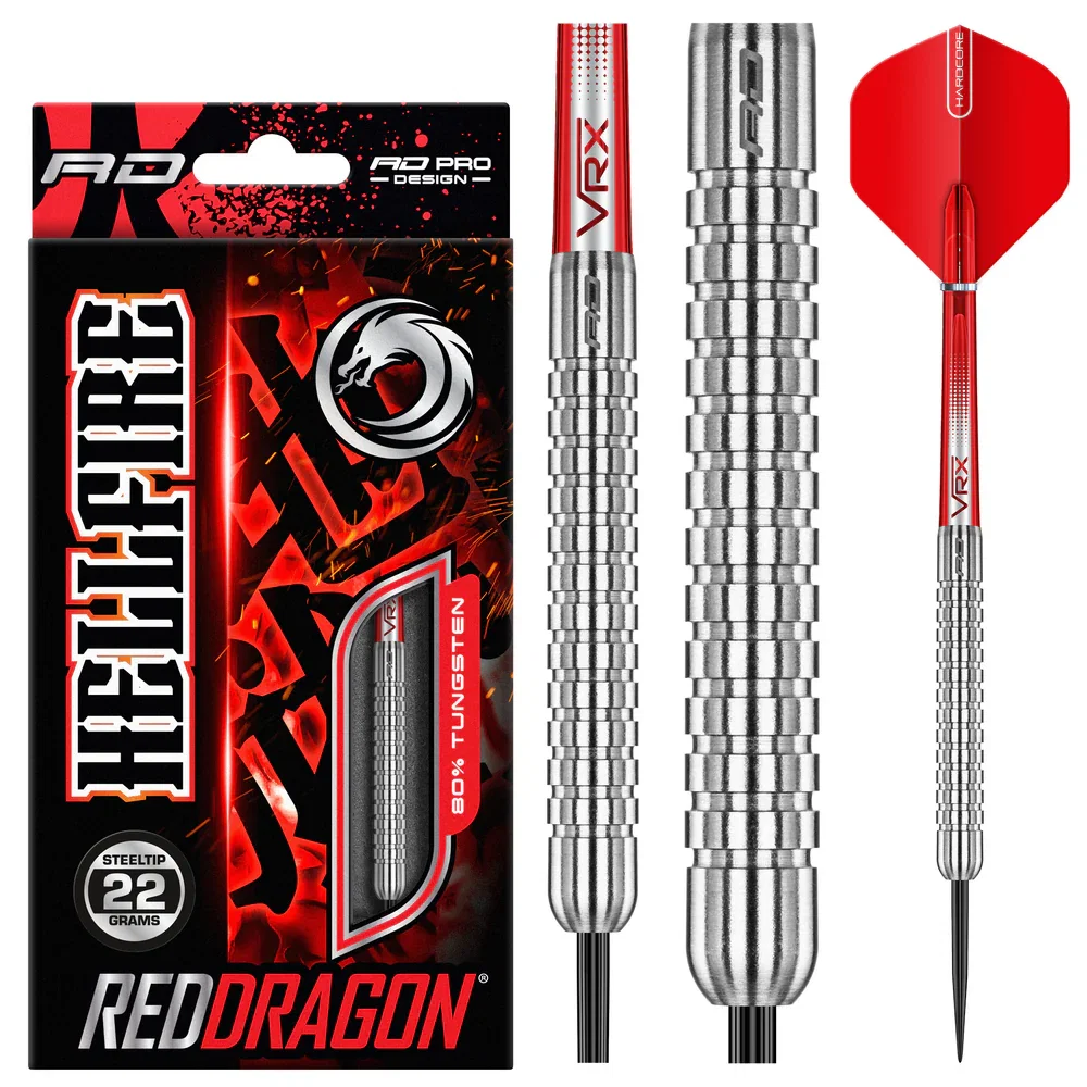 Red Dragon Hell Fire A darts, red flights, £29.99