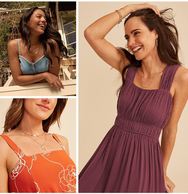 Models wearing maurices dresses.