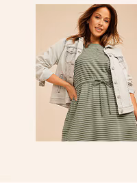 Model wearing maurices clothing.