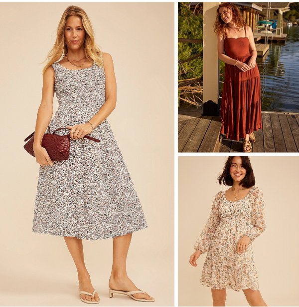 Models wearing maurices dresses.