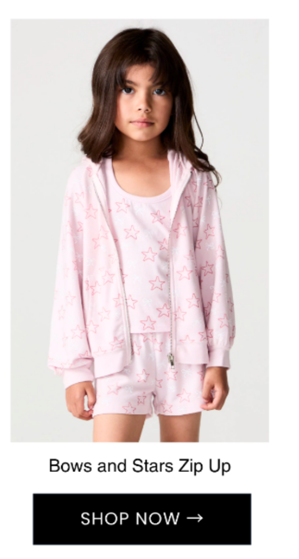 Bows and Stars Zip Up
