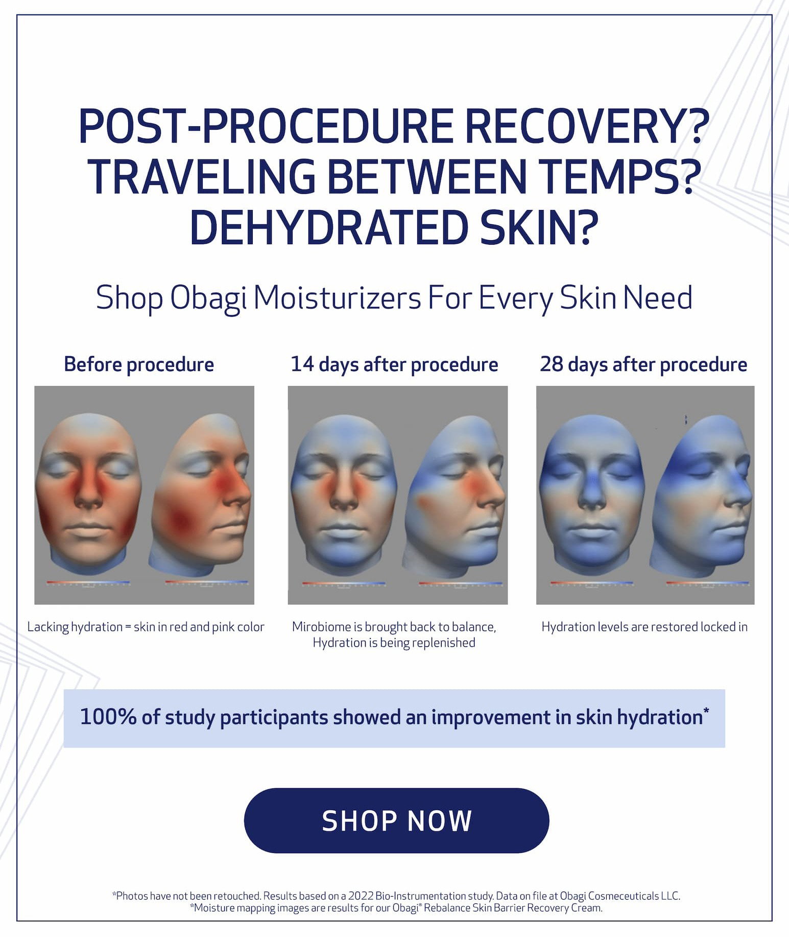 POST-PROCEDURE RECOVERY? TRAVELING BETWEEN TEMPS? DEHYDRATED SKIN? SHOP NOW.
