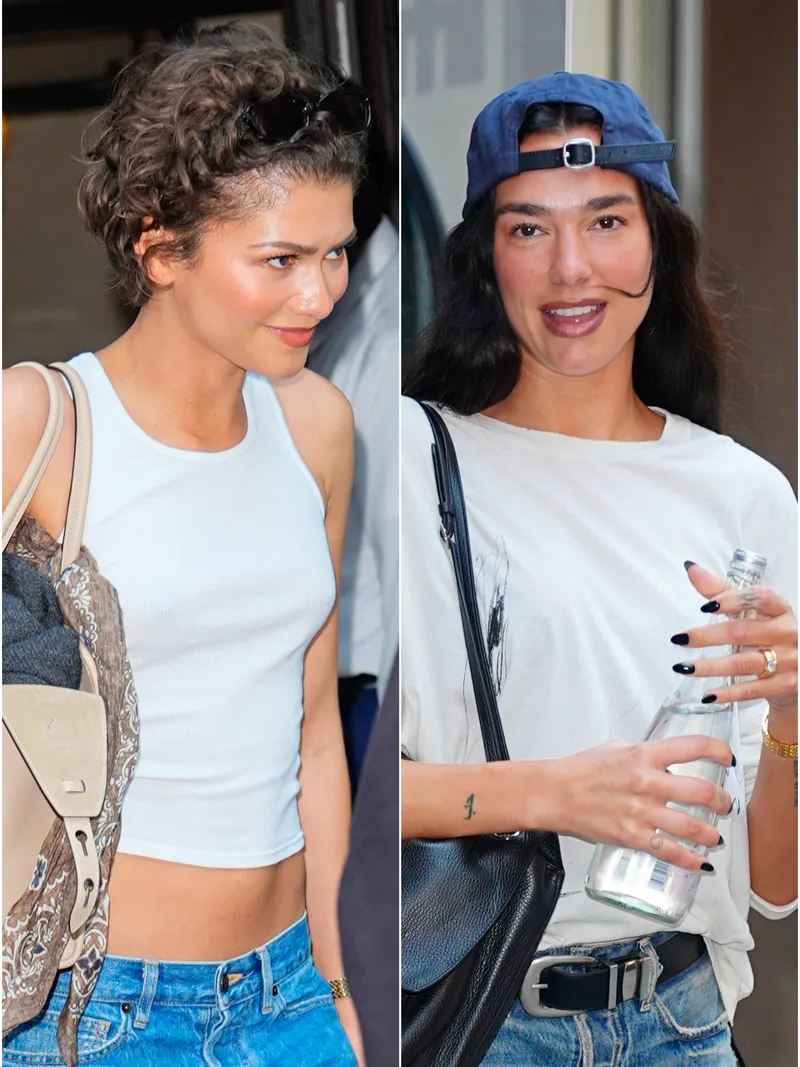 Zendaya and Dua Lipa in New York City on July 1, 2026.