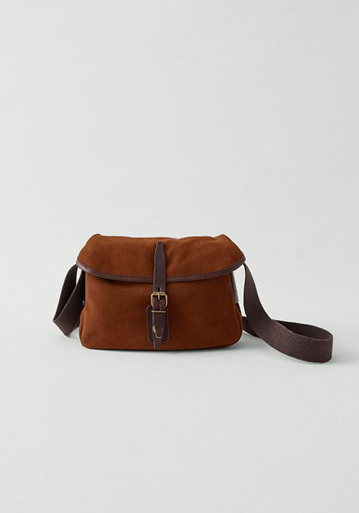 Bleu De Chauffe Extra Small Musette Suede Bag