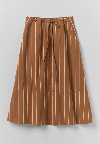 Garland Stripe Cotton Skirt