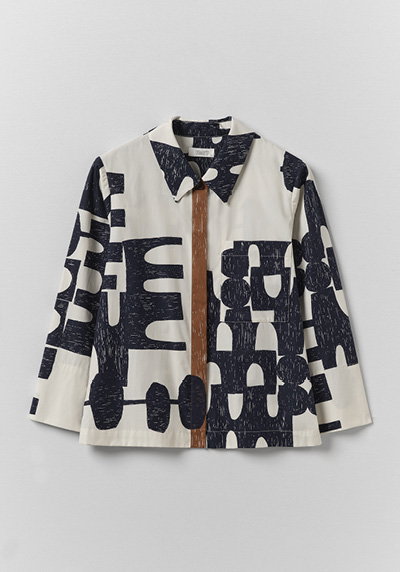 Totem Print Cotton Poplin Shirt