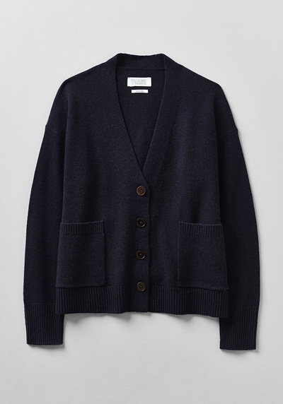 Ffion Wool Cashmere Boxy Cardigan