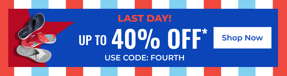RED, WHITE, AND SHOES | Up to 40% off Use Code: FOURTH | Shop Now