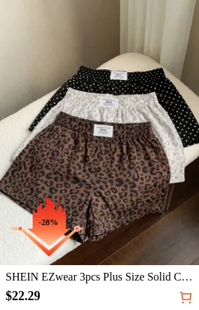 SHEIN EZwear 3pcs Plus Size Solid...
