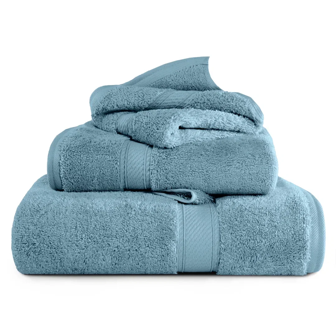 Scotia Certified Egyptian Cotton Heavy Highly Absorbent Luxury Bath Towel Set 