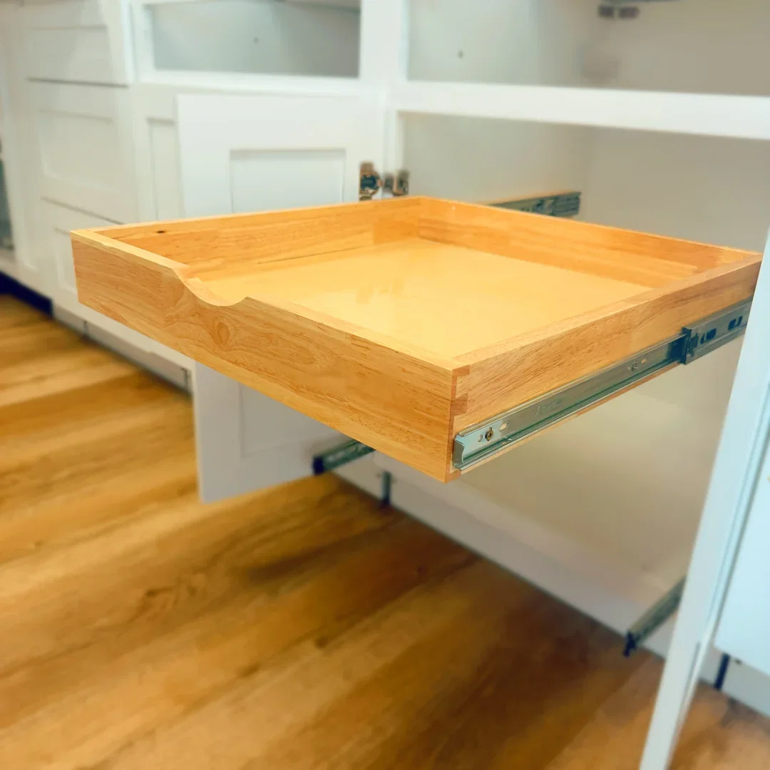 Prestridge Pre-Assembled Solid Wood Pull Out Cabinet Organizer Drawer with Soft Close Full Extension Slides