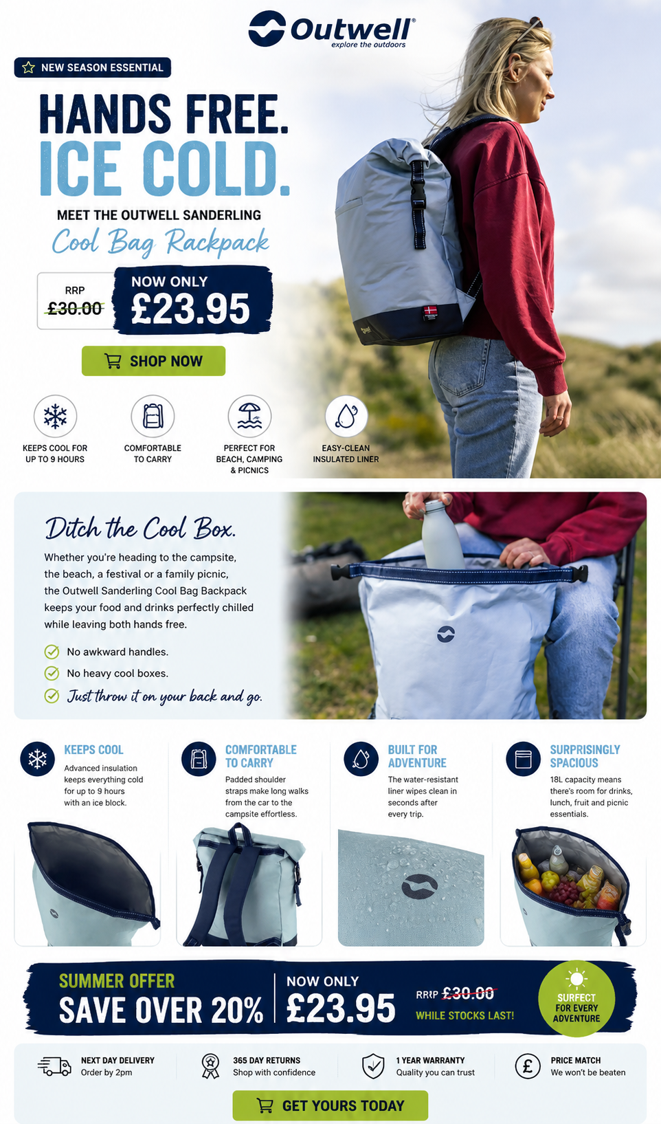 Outwell Backback Cooler