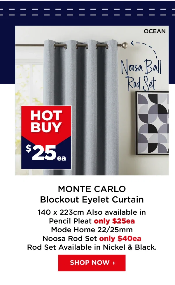 Monte Carlo Blockout Eyelet Curtain