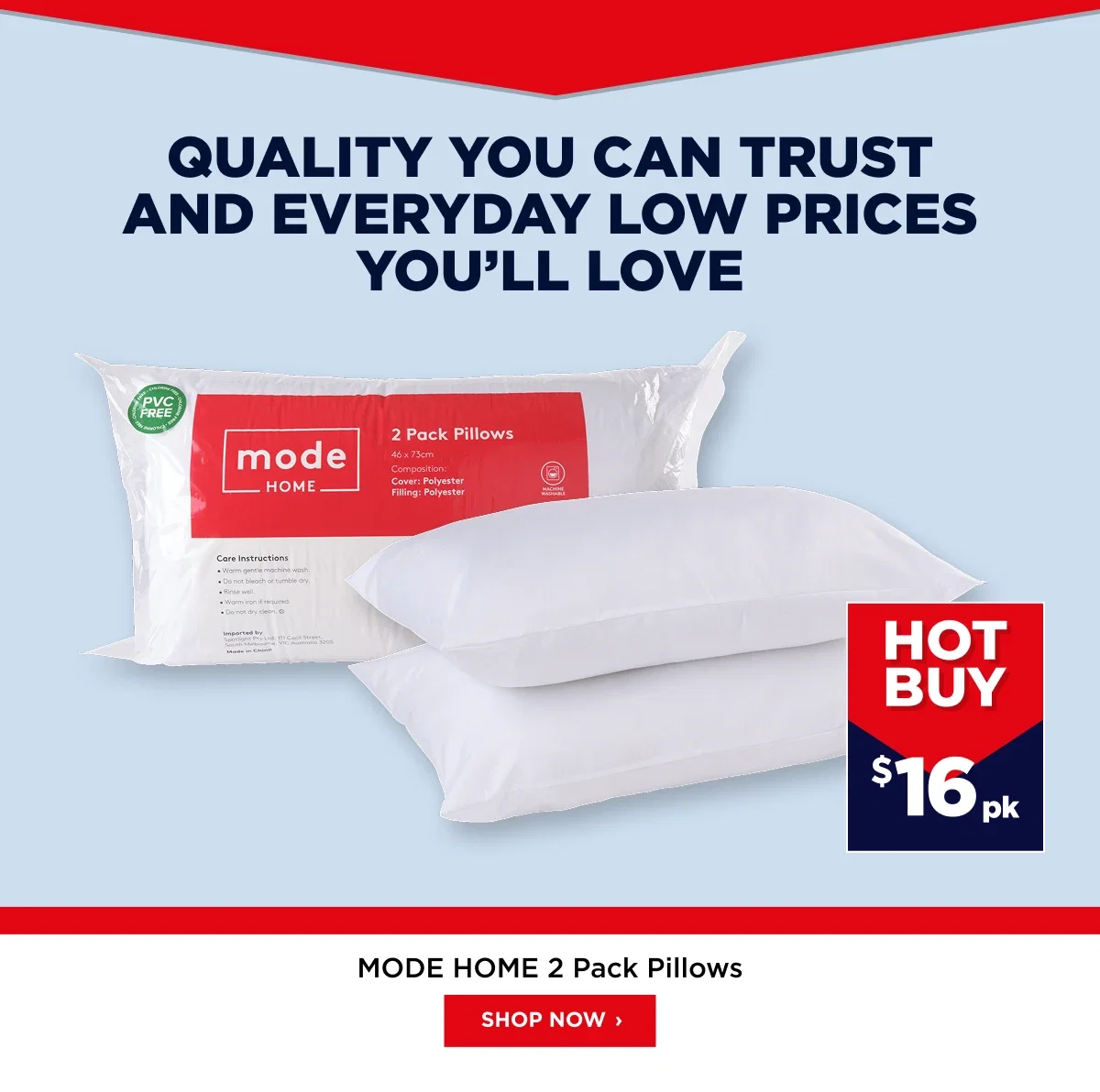Mode home 2 pack Pillows