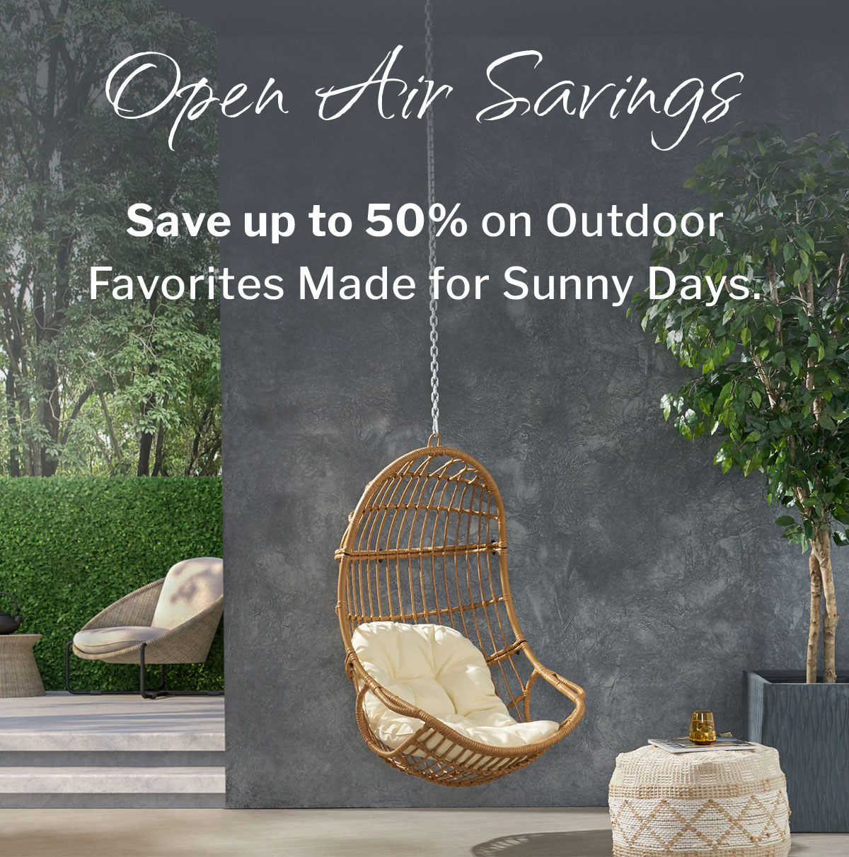 up to 50% off outdoor