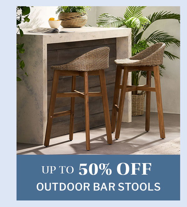 Outdoor bar stools up to 50% off