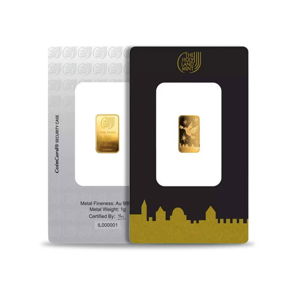 App-Only Deal: 1 Gram The Holy Land Mint Gold Bar (New w/ Assay)