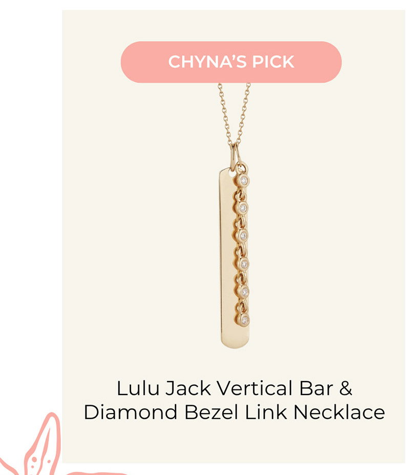 CHYNA’S PICK | Lulu Jack Vertical Bar & Diamond Bezel Link Necklace