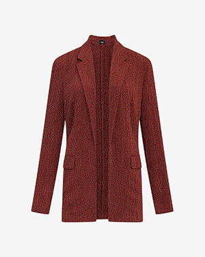 Textured Plisse Open Front Blazer + Textured Plisse High Waisted Relaxed Trouser