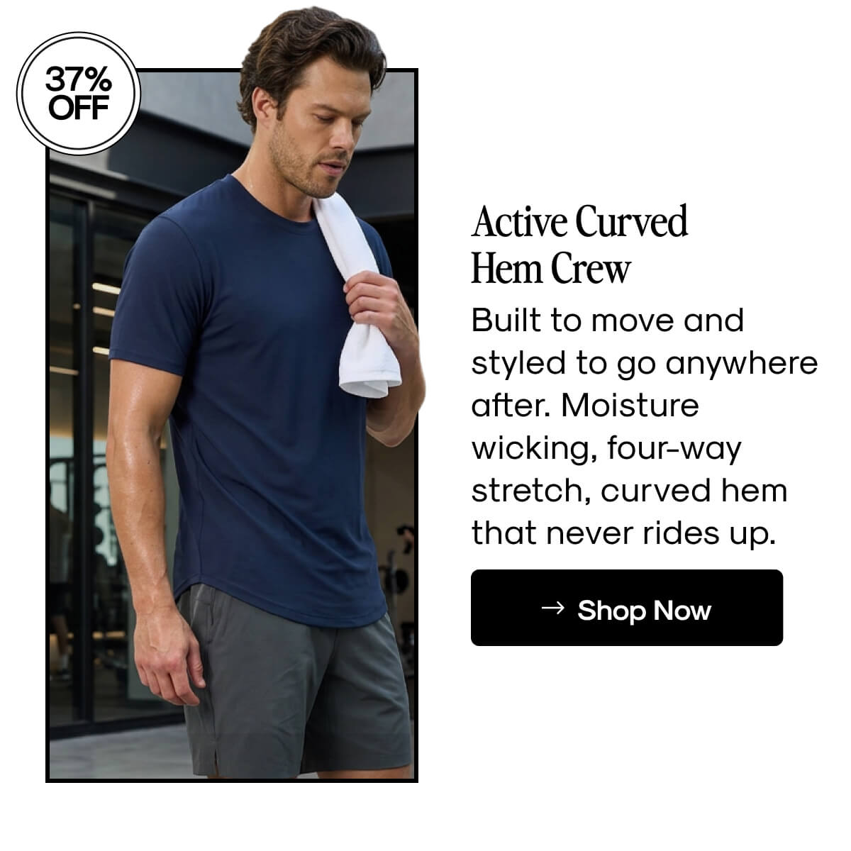 Active Curved Hem Crew 6-Pack