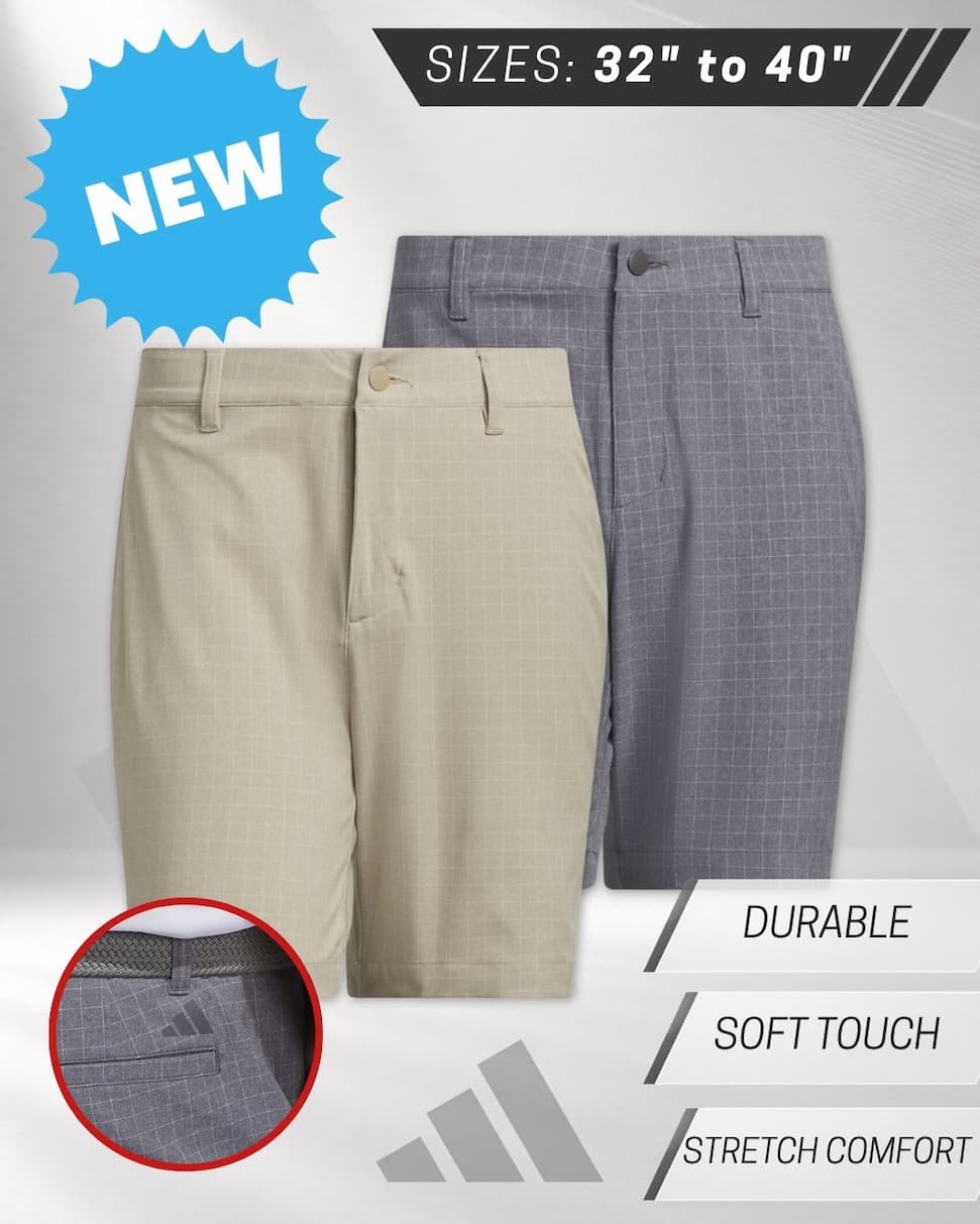 adidas Golf Mens 2026 Ultimate365 7 Inch Soft Stretch Sustainable Set Shorts