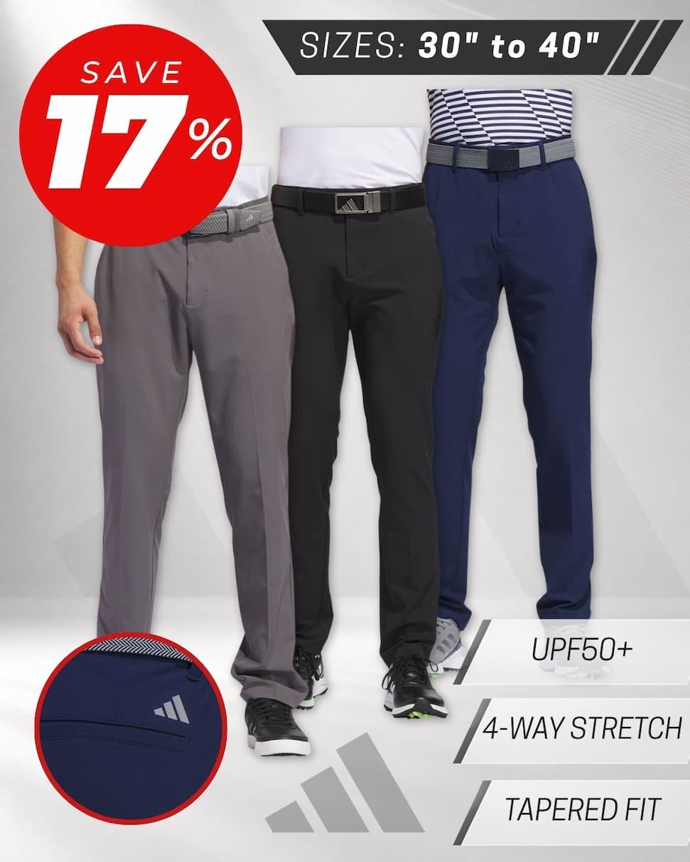 adidas Golf Mens 2026 ULT365 Tapered 4-Way Stretch UV Protection Golf Trousers