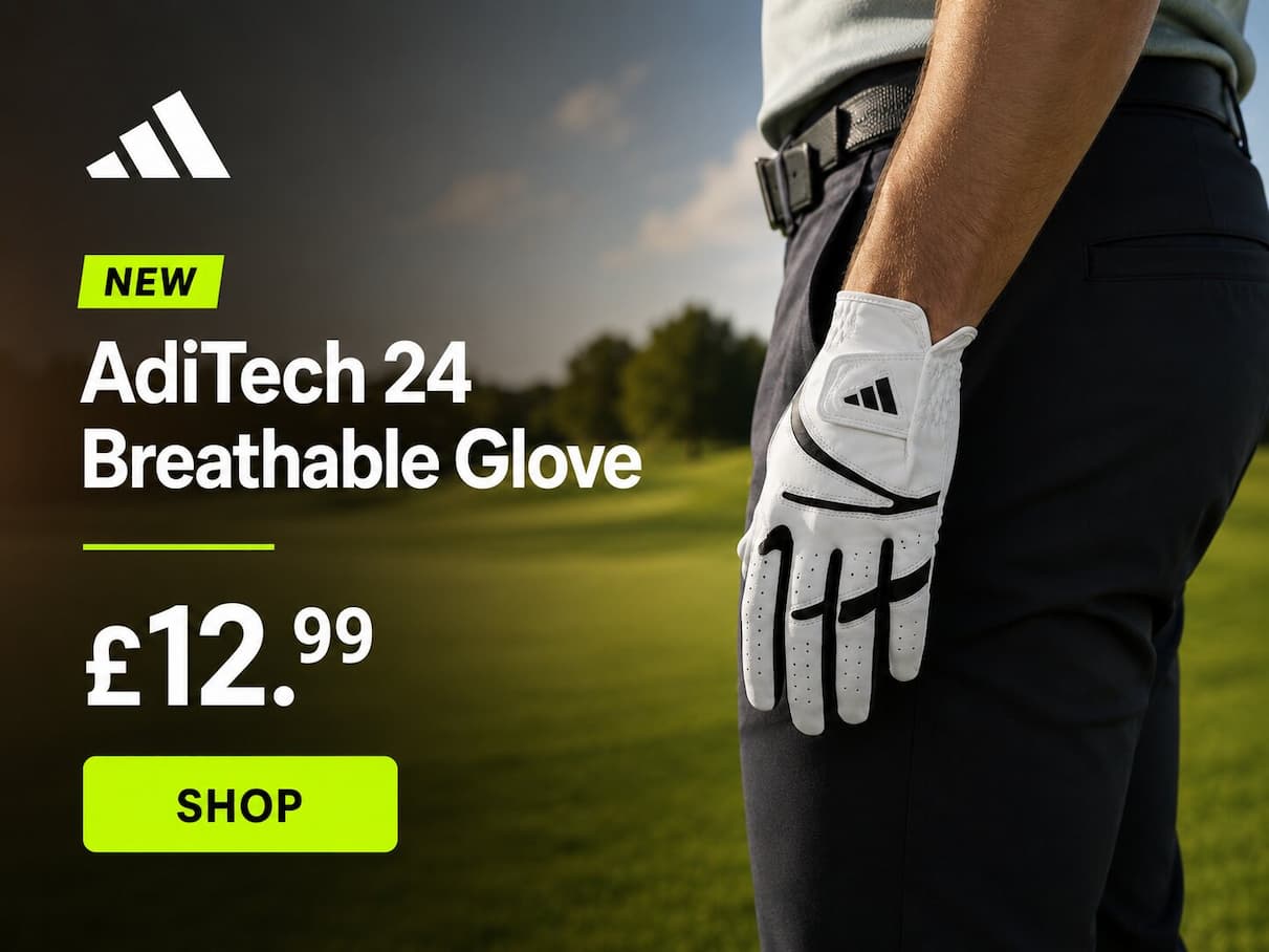 adidas Golf Mens 2026 AdiTech 24 Adjustable Breathable Left Hand Golf Glove