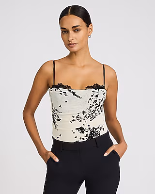 Floral Mesh Lace Bodysuit