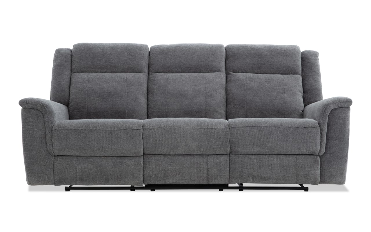 Oakley Gray 86'' Manual Reclining Sofa
