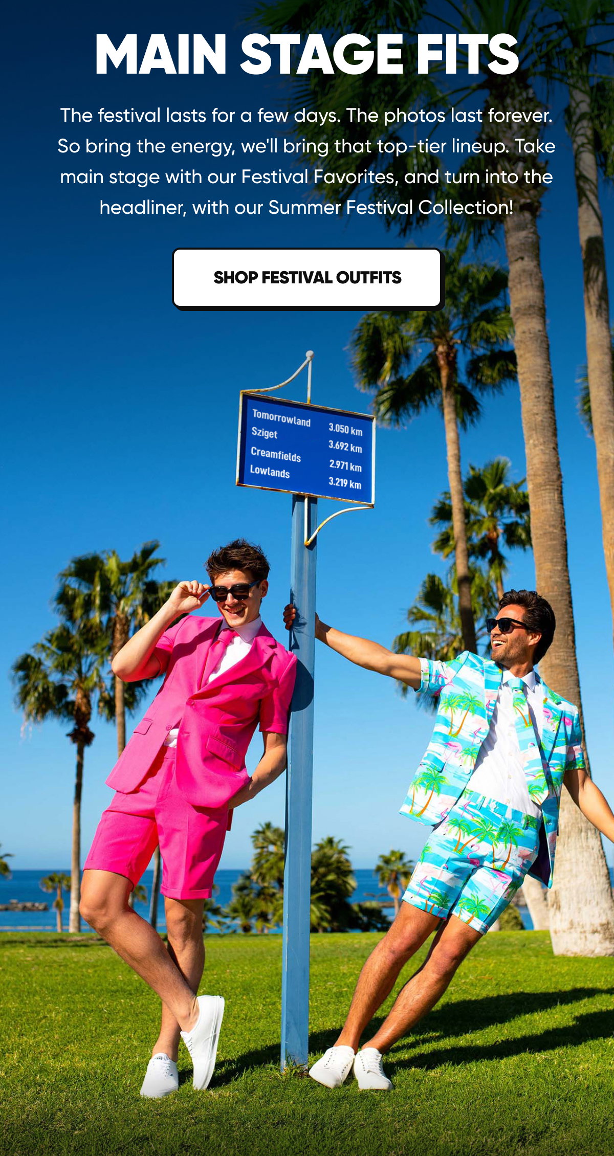 mr pink and flaminguy summer suit