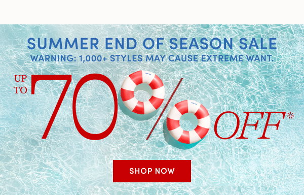 up to 70% off sale & clearance