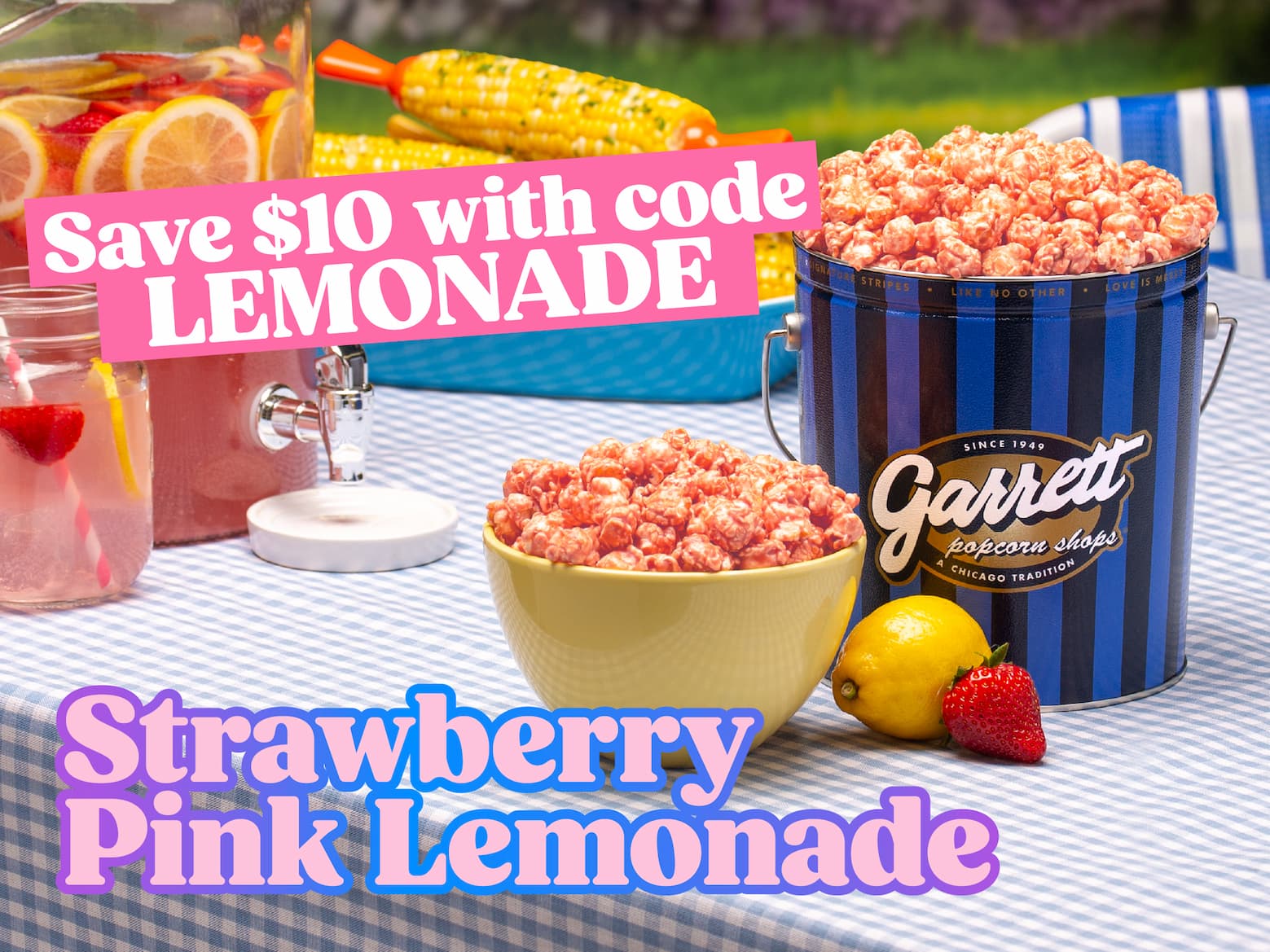 Save $10 with code LEMONADE Strawberry Pink Lemonade