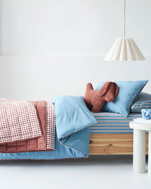 Nova stonewash textured quilt cover set - single bed