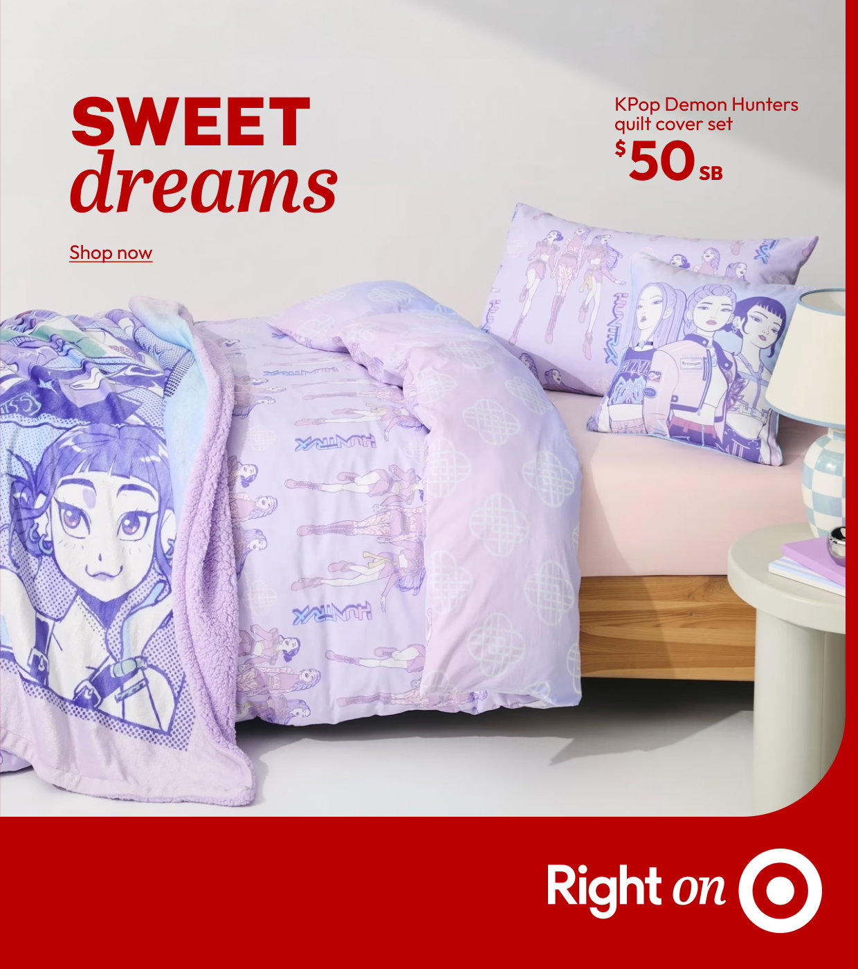 KPop Demon Hunters quilt cover set