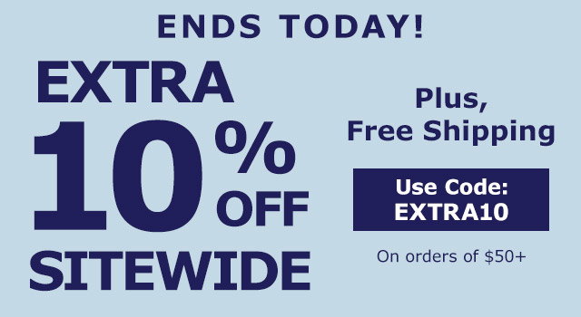 Extra 10% Off Sitewide, Ends Today! Plus, Free Shipping! Use Code EXTRA10