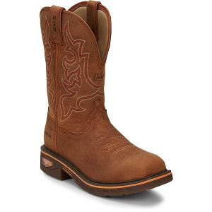 Resistor 11" Waterproof Nano Comp Square Toe in russet (tan)
