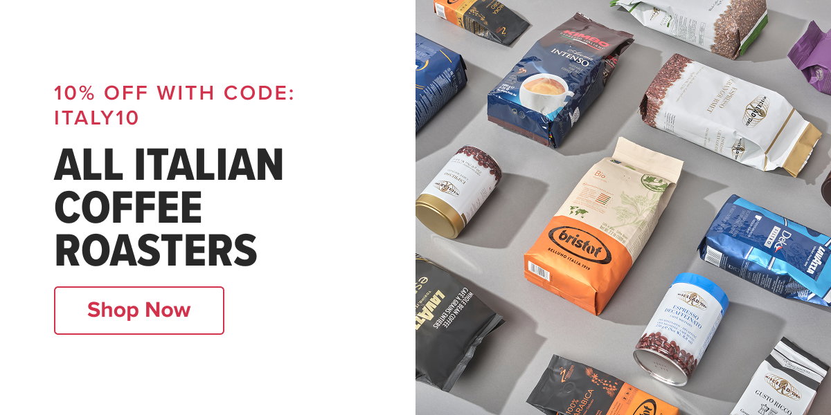 10% OFF WITH CODE: ITALY10 ALL ITALIAN COFFEE ROASTERS  CTA: Shop Now