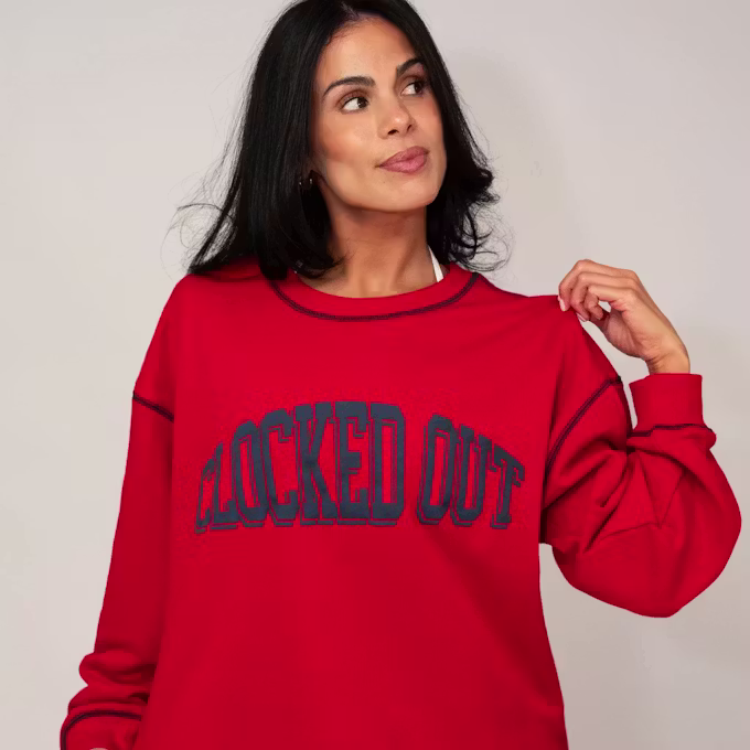 Clocked Out Oversized Crewneck