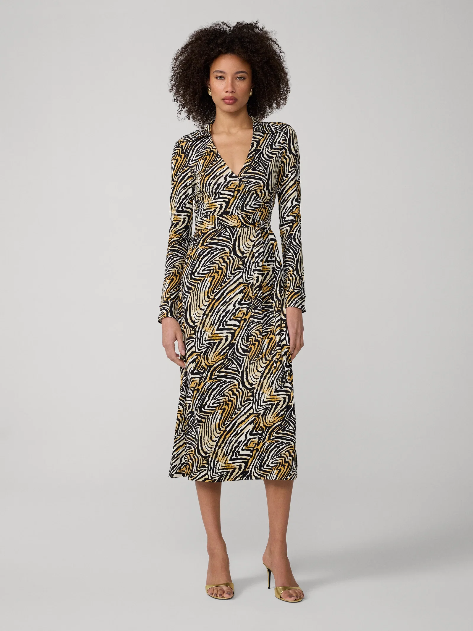 Image of Abigail Midi Wrap Dress