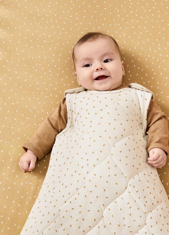 Organic Baby Sleeping Bag Linen Rice - 2.5 Tog